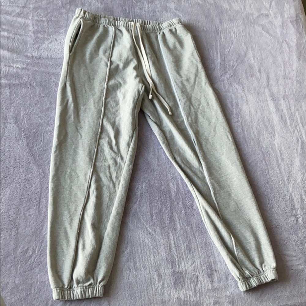 mnml Men’s Grey Raw Pleated Sweatpants XL